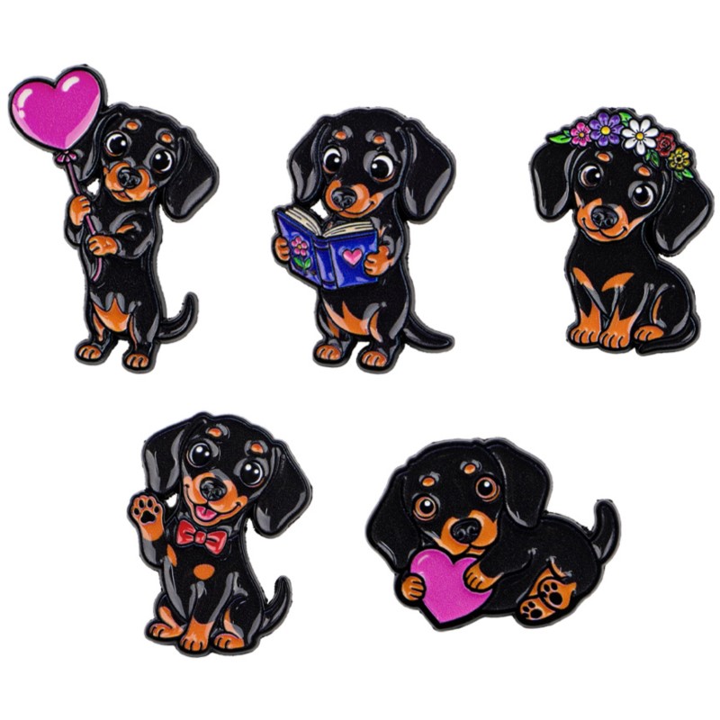 Pet Supplies Store - مجموعة من 5 دبابيس مينا لطيفة